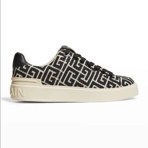 BALMAIN
B Court Monogram Low-Top Sneakers